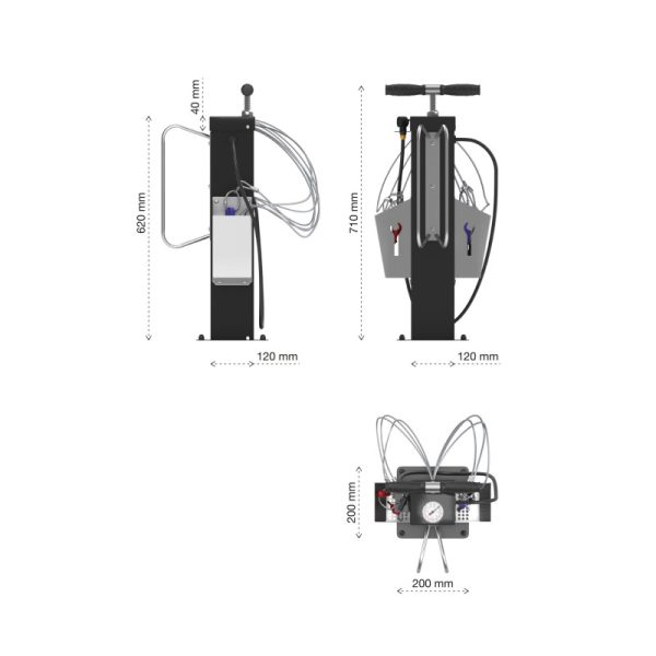 sV20 jalgrattapump tööriistade ja korvidega - Image 3